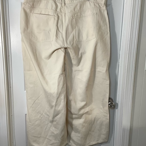 Old Navy Beige Wide-Leg Pants mid rise baggy wide leg size 20 NWT. - Picture 5 of 13
